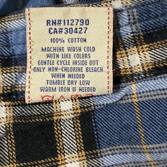 True Religion Mens Plaid Pearl Snap Shirt M Blue Western Rodeo Cowboy Country - Picture 5 of 7